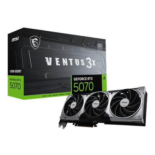 MSI GeForce RTX 5070 12GB VENTUS 3X OC Graphics Card – PCIe 5.0 MSI