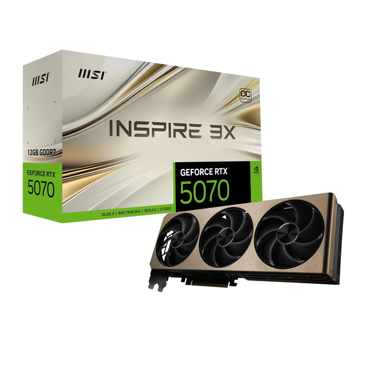 MSI GeForce RTX 5070 INSPIRE 3X OC 12GB Graphics Card MSI