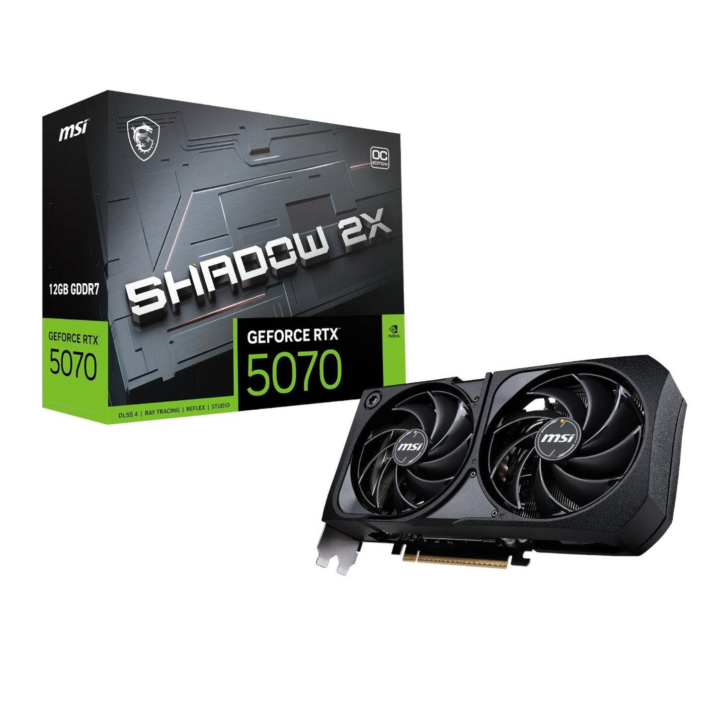 MSI GeForce RTX 5070 SHADOW 2X OC 12GB Graphics Card MSI
