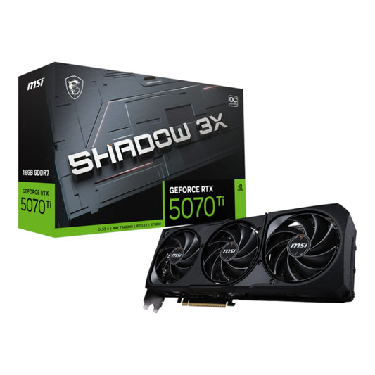 MSI GeForce RTX 5070 Ti 16GB GDDR7 SHADOW 3X OC Graphics Card MSI