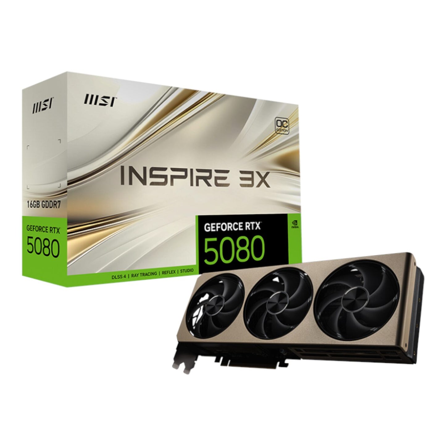 MSI GeForce RTX 5080 16GB INSPIRE 3X OC Graphics Card MSI