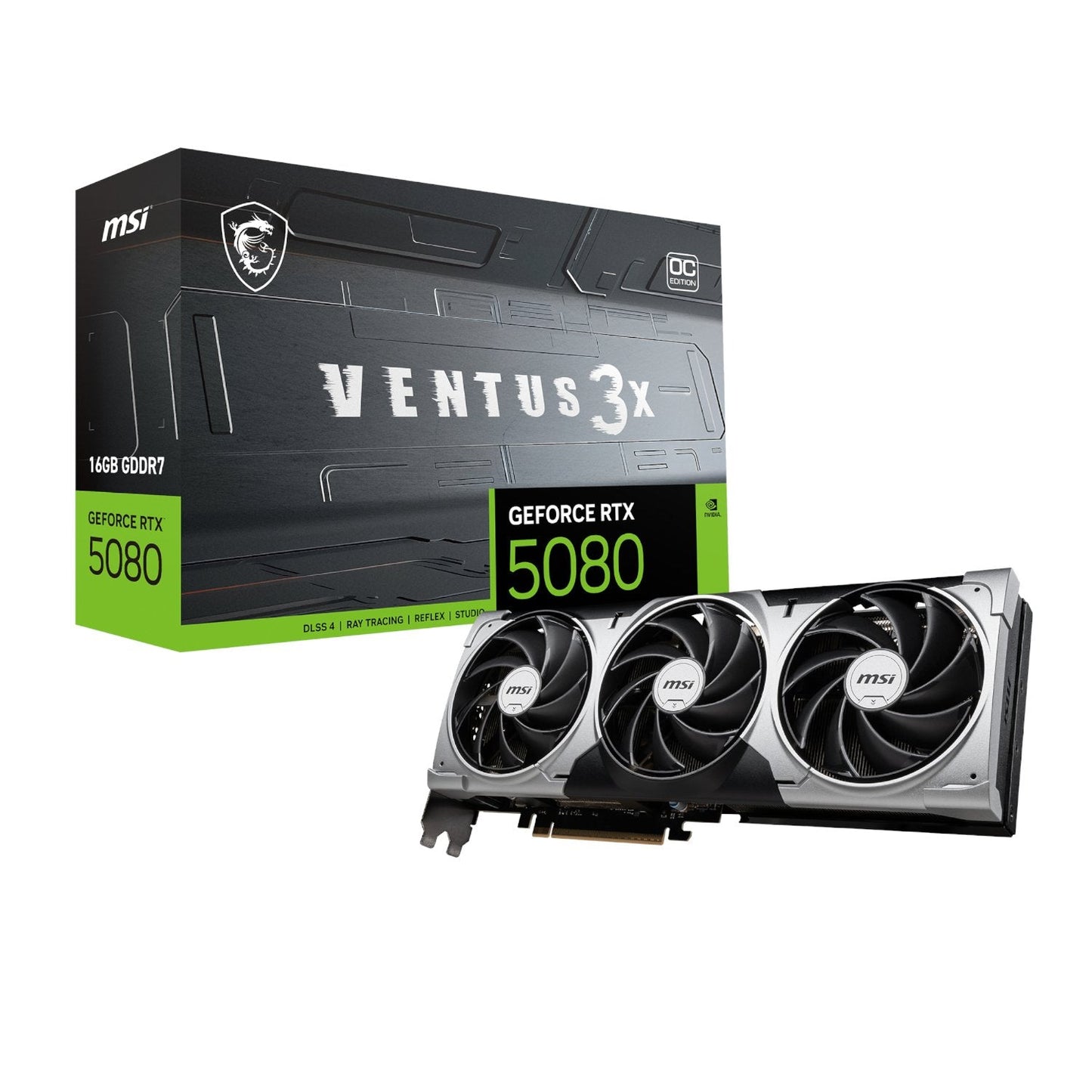 MSI GeForce RTX 5080 VENTUS 3X OC 16G Graphics Card MSI