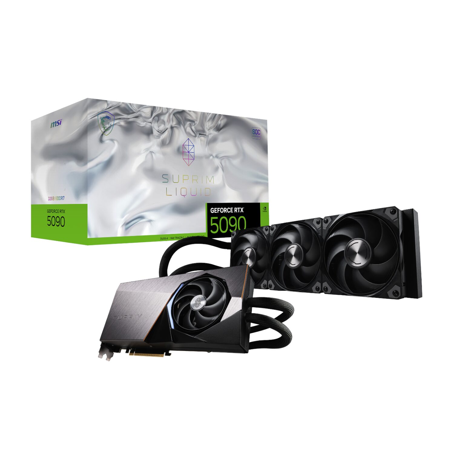 MSI GeForce RTX 5090 SUPRIM LIQUID SOC 32GB Graphics Card MSI