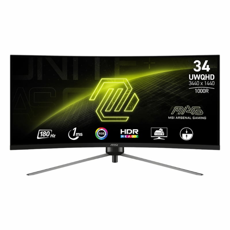 MSI MAG345CQR 34″ Curved Gaming Monitor 3440×1440 (UWQHD) VA 1ms 180Hz MSI