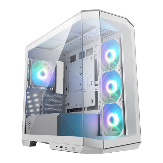 MSI MAG PANO M100R PZ M-ATX ARGB Gaming Chassis – White MSI