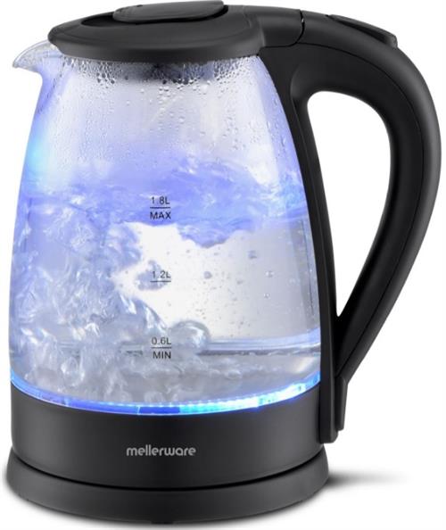 Mellerware Kettle 360 Degree Cordless Kettle Glass Black Mellerware