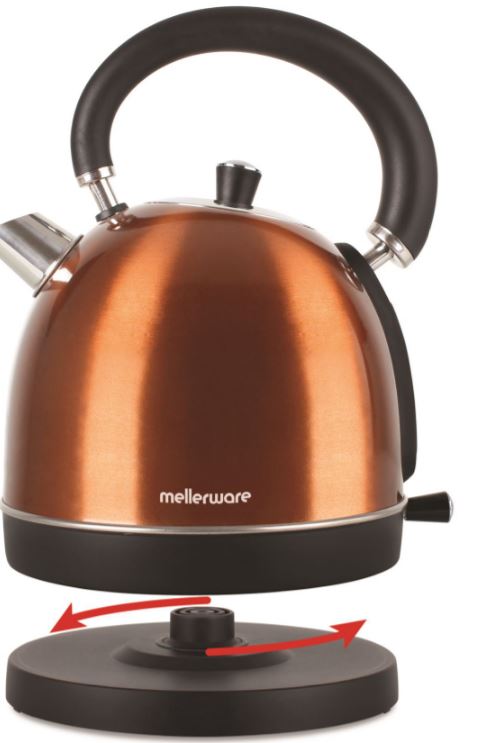 Mellerware Stainless Steel Copper 2 Slice Toaster and 1.8L Mellerware