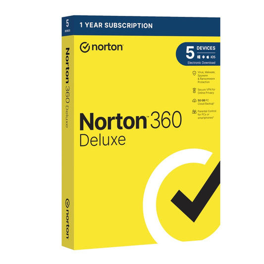 Norton 360 Deluxe (5 Device/Up to 50GB) Norton