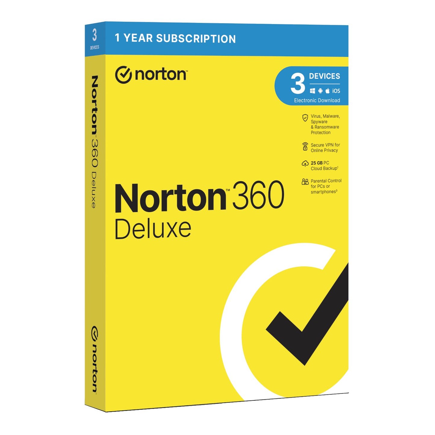 Norton 360 Deluxe 25GB – 3 Devices (Physical Package) Norton