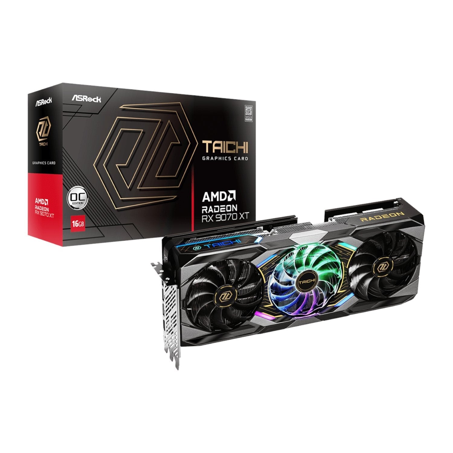 ASRock Radeon RX9070 XT Taichi 16G OC Graphics Card ASRock