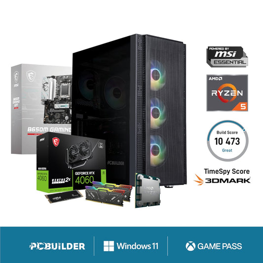 PCBuilder AMD Ryzen 5 7600 SPECIALIST Windows 11 Gaming PC PCBuilder