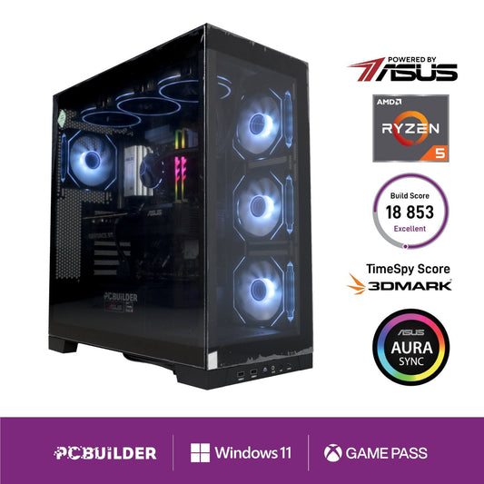 PCBuilder Ryzen 5 7600 MAVERICK Windows 11 Gaming PC PCBuilder