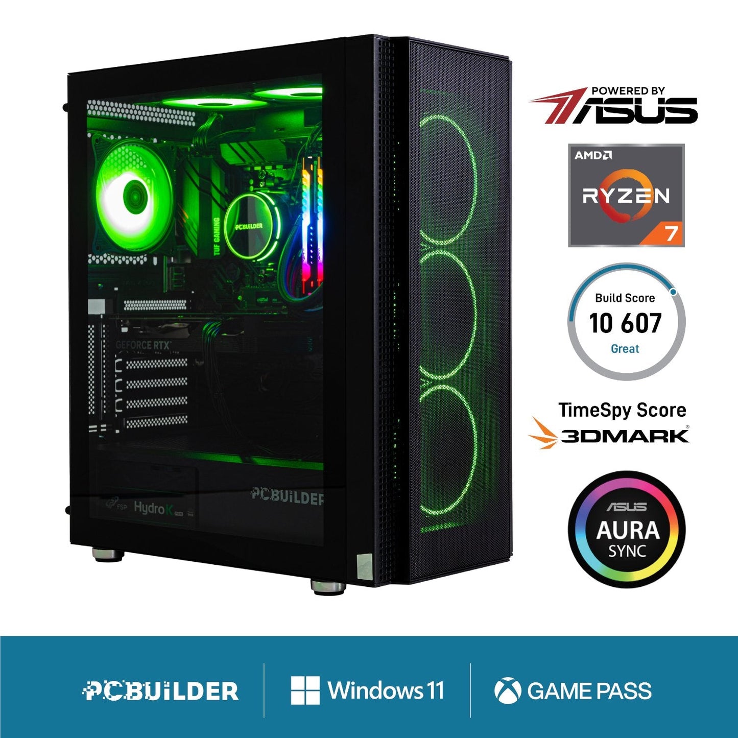 PCBuilder Ryzen 7 5700X3D COMMANDER Windows 11 Gaming PC PCBuilder