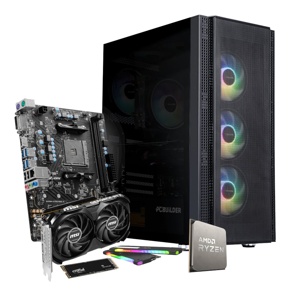 PCBuilder AMD Ryzen 5 5600X BARRICADE Windows 11 Gaming PC PCBuilder