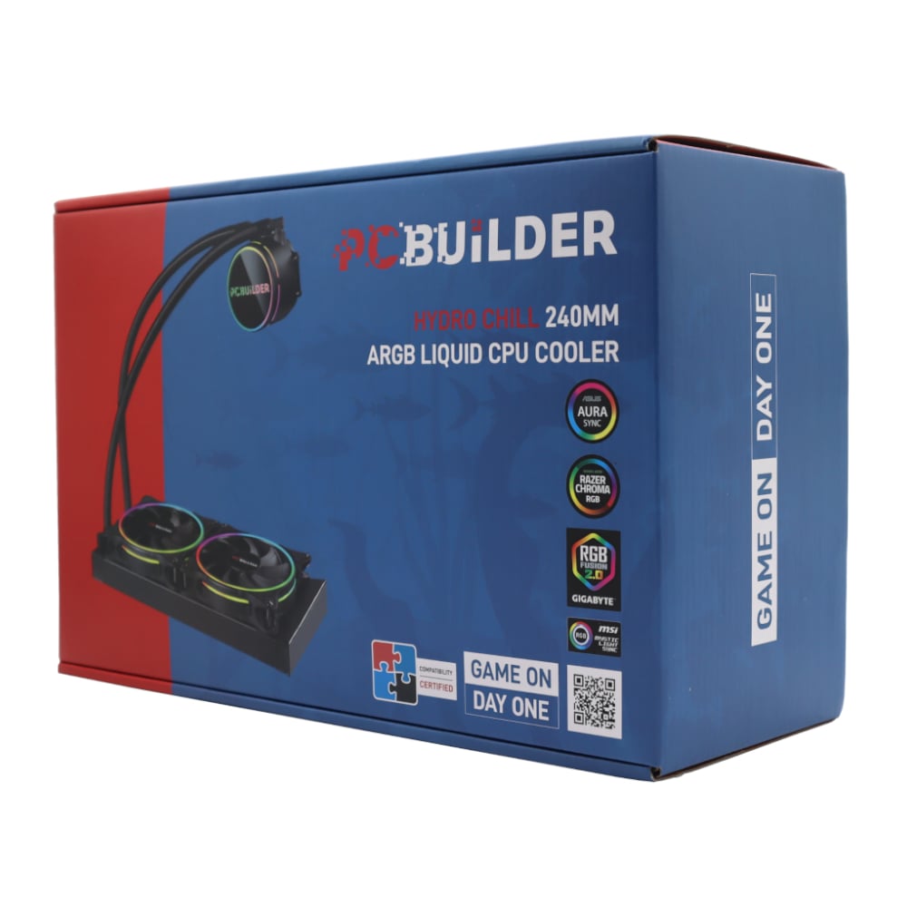 PCBuilder Hydro Chill 240MM AIO Liquid CPU Cooler ARGB PCBuilder