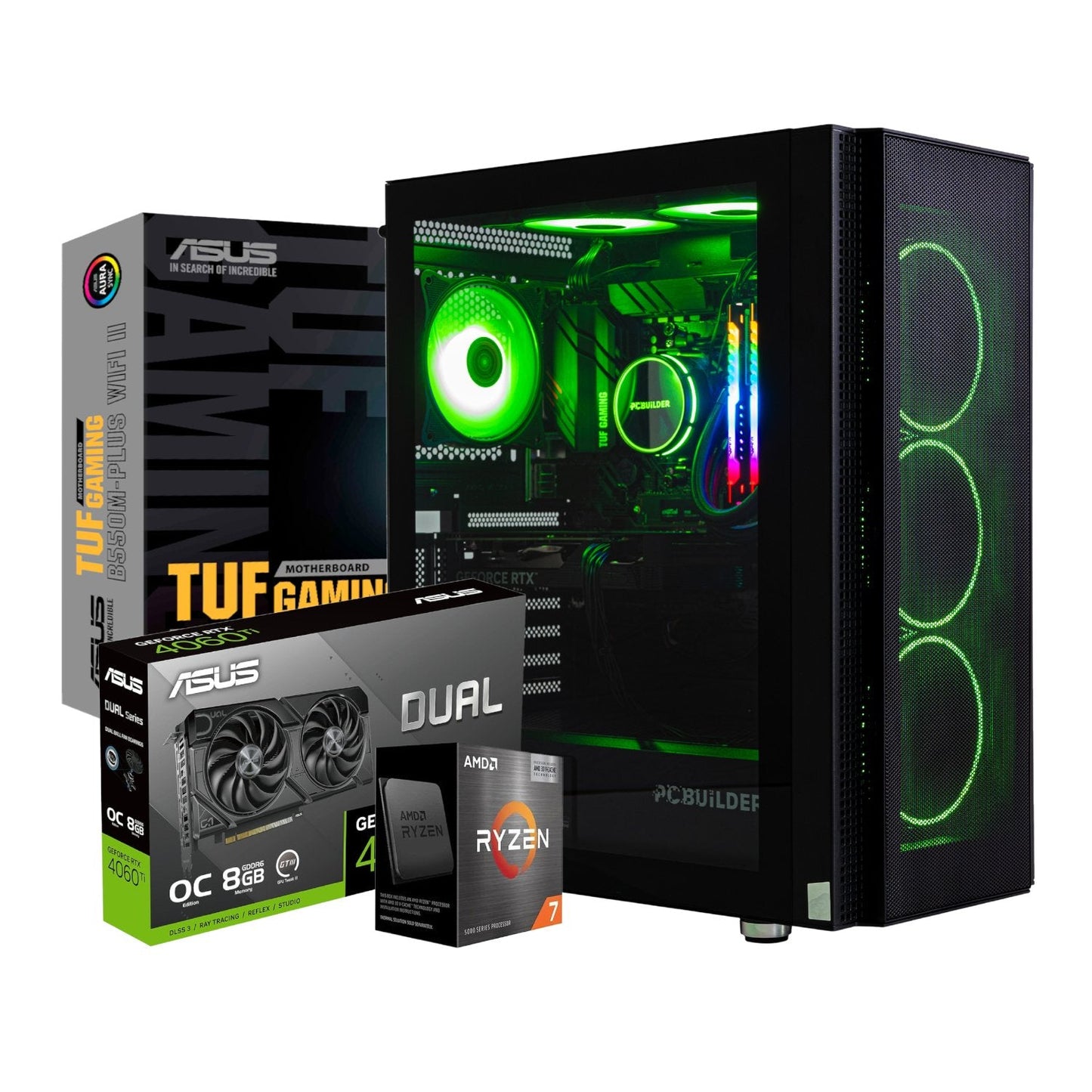 PCBuilder Ryzen 7 5700X3D COMMANDER Windows 11 Gaming PC PCBuilder