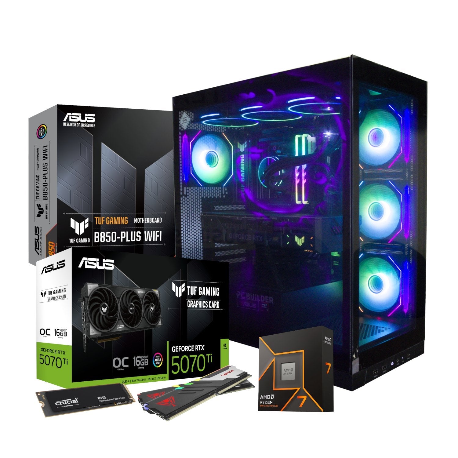 PCBuilder Ryzen 7 9700X VALOUR Windows 11 Gaming PC PCBuilder