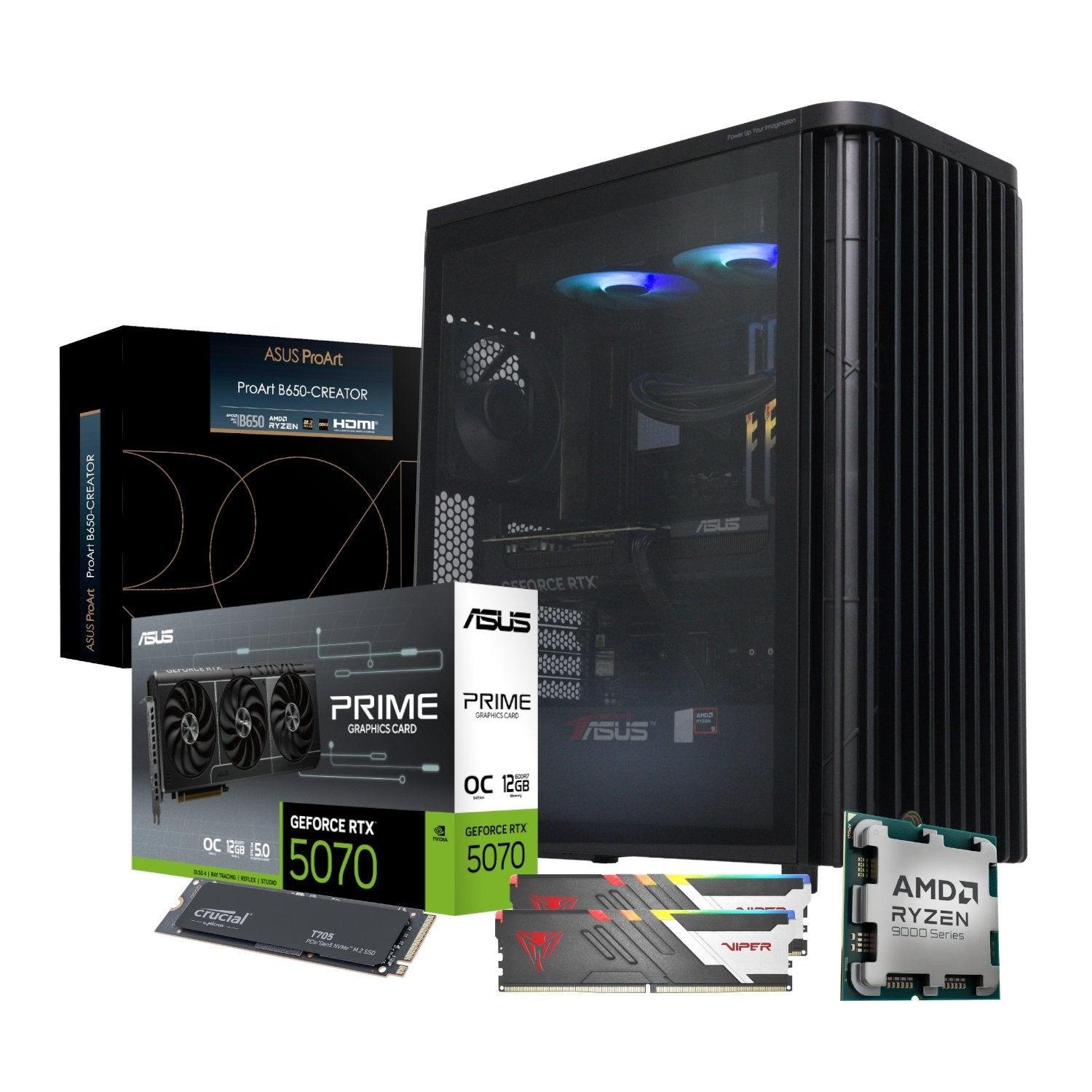 PCBuilder Ryzen 9 9900X MICHELANGELO Windows 11 Creator PC PCBuilder