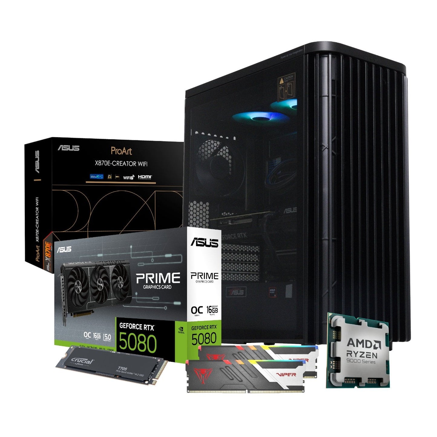 PCBuilder Ryzen 9 9950X REMBRANDT Windows 11 Creator PC PCBuilder