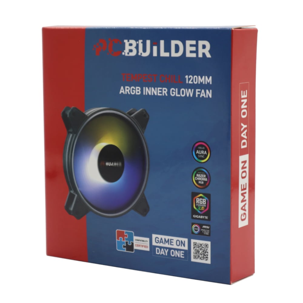 PCBuilder Tempest Chill 120MM ARGB Inner Glow Fan PCBuilder