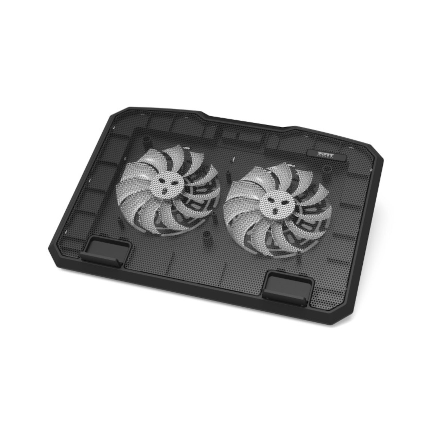 Port Ergonomic Notebook Cooler Pro, with Dual Fans & USB Ports Port