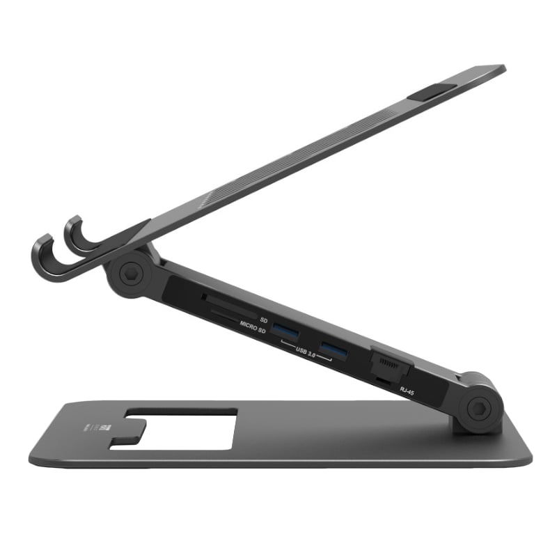 Port Connect 2-in-1 USB Type-C Docking Station with Notebook Stand Port