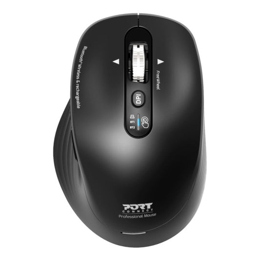 Port Connect Business 2.4GHz Rechargeable Bluetooth Wireless Mouse – Black Port