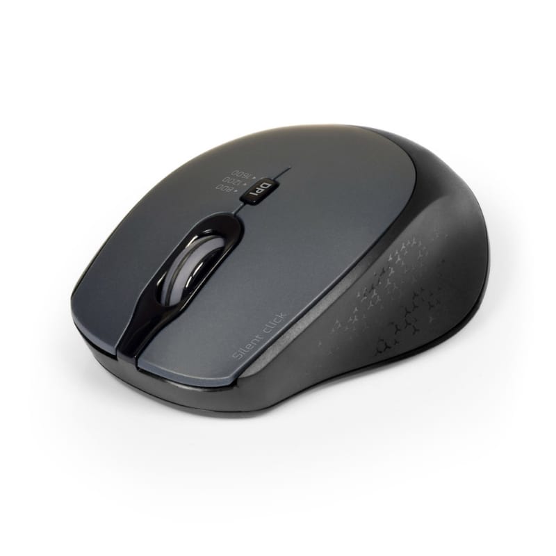Port Connect Silent 1600DPI 3 Button Wireless Mouse – Black Port