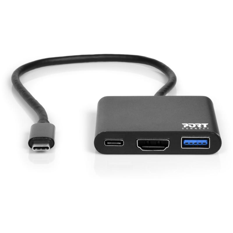 Port Connect Type-C to HDMI | USB3.0 | Type-C 60W PD Power Dock Port