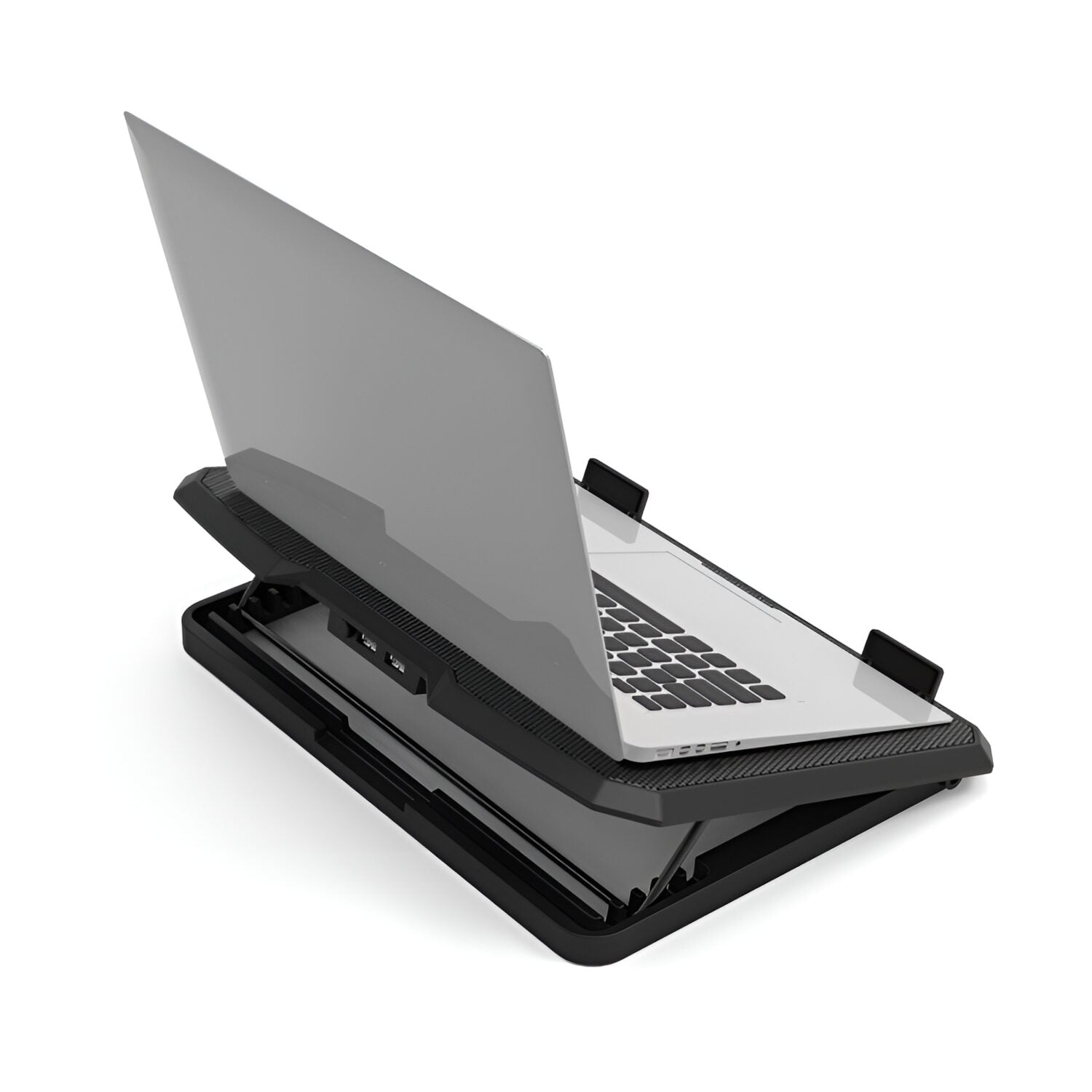 Port Ergonomic Notebook Cooler Pro, with Dual Fans & USB Ports Port