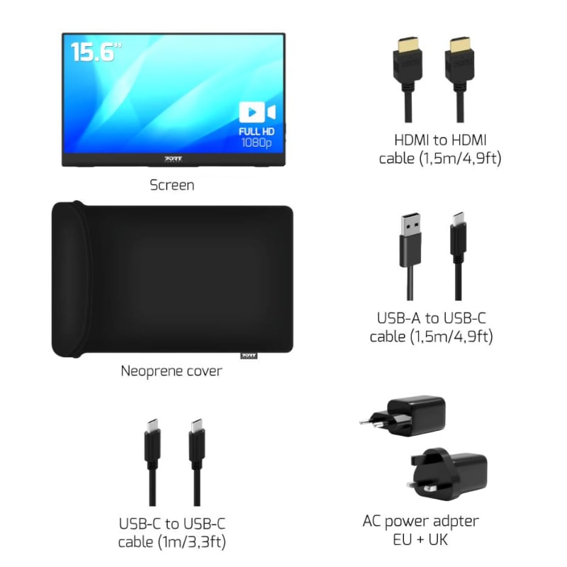 Port Portable Monitor 15.6″ FHD – Non Touch Port