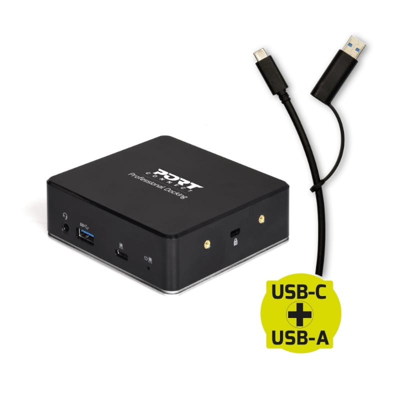 Port USB Type-C to 1 x RJ45|2 x USB3.1 Gen1|2 x HDMI|1 x Type-C|1 x USB3.1 Gen1 | Apple Charging 2.4A|1 x Aux Dock – Black Port