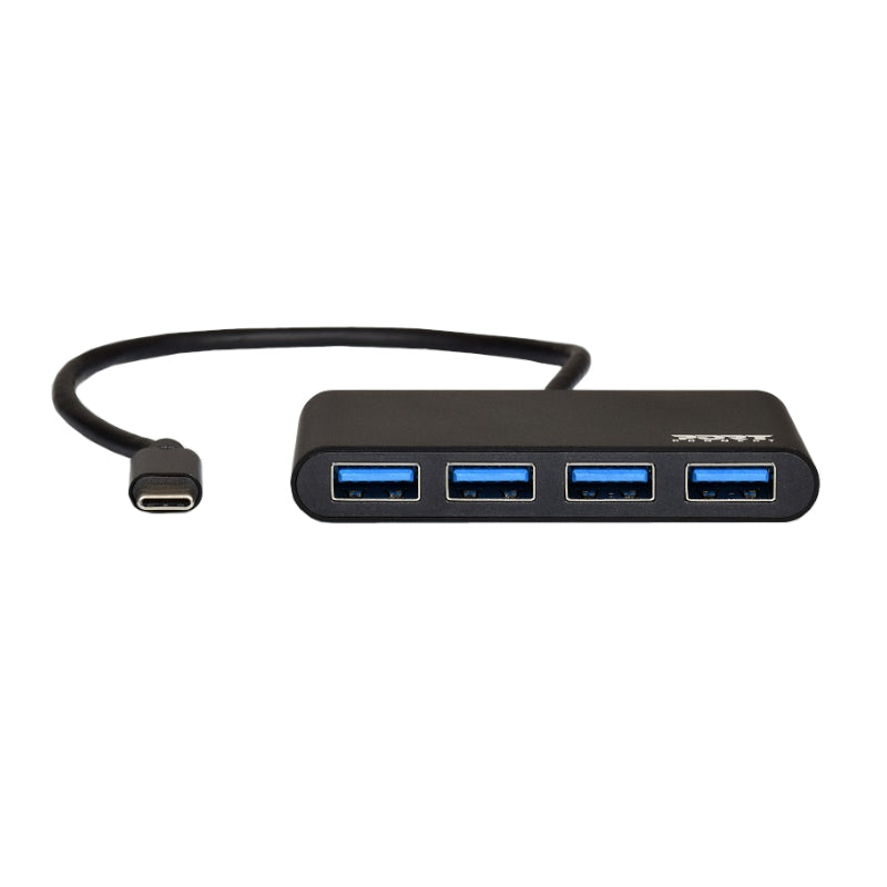 Port USB Type-C to 4 x USB3.0 5Gbps 30cm 4 Port Hub – Black Port