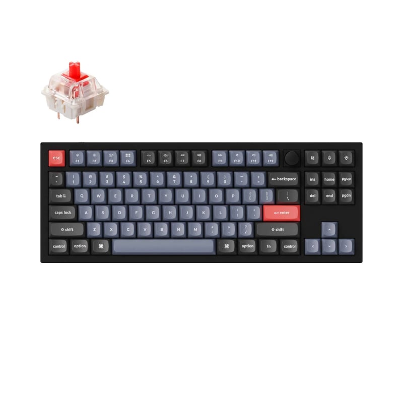 Keychron Q3 80% Red G Pro Switches Aluminium RGB Wired Keyboard – Black Keychron