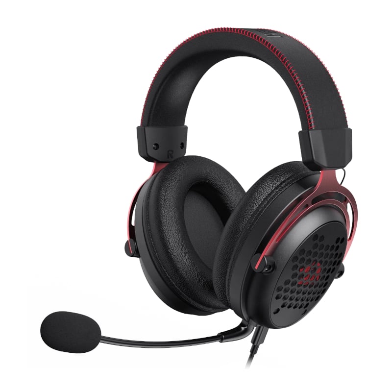 REDRAGON Over-Ear DIOMEDES Honeycomb 3.5mm AUX Gaming Headset – Black Redragon