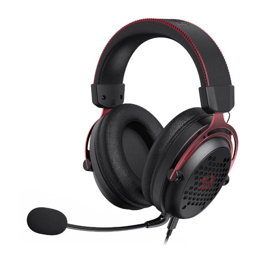 REDRAGON Over-Ear DIOMEDES Honeycomb 3.5mm AUX Gaming Headset – Black Redragon