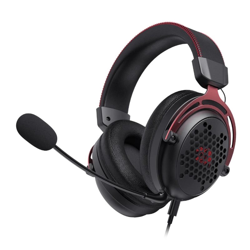 REDRAGON Over-Ear DIOMEDES Honeycomb 3.5mm AUX Gaming Headset – Black Redragon