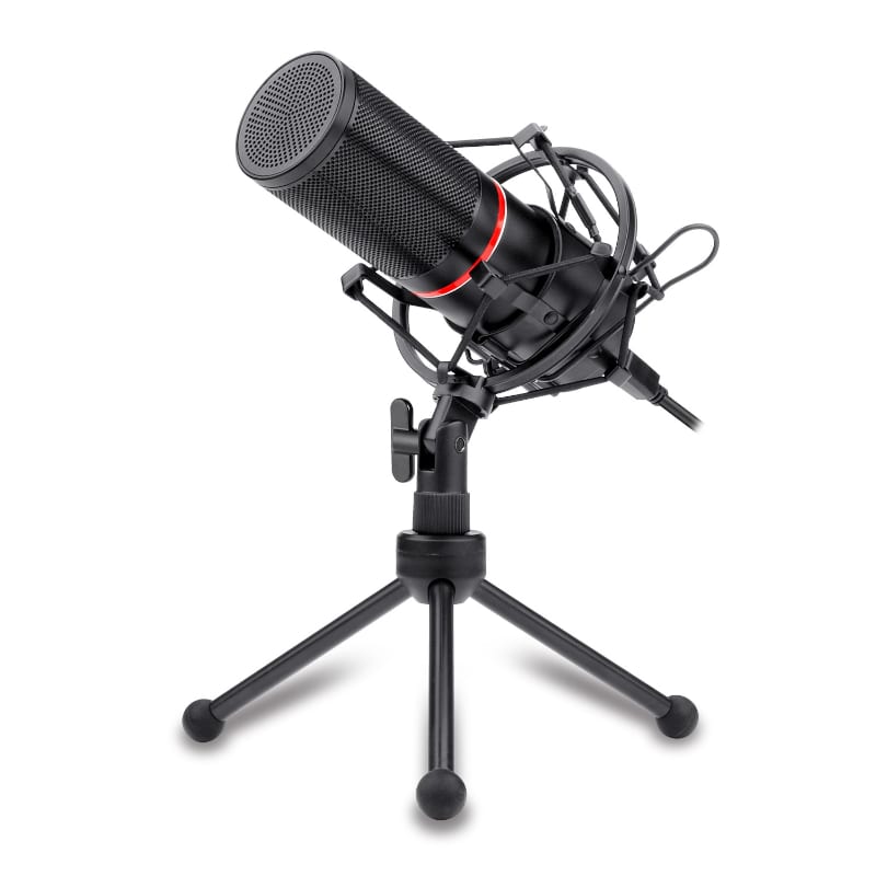 REDRAGON BLAZAR Cardioid USB Gaming Mic and Tripod – Black Redragon