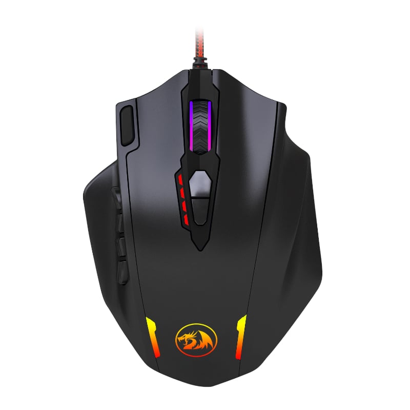 REDRAGON IMPACT 12400DPI MMO Gaming Mouse – Black Redragon