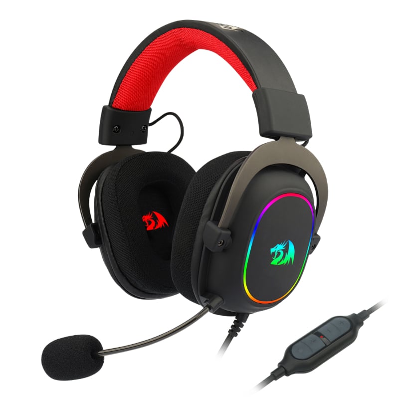 REDRAGON Over-Ear ZEUS-X USB RGB Gaming Headset – Black Redragon