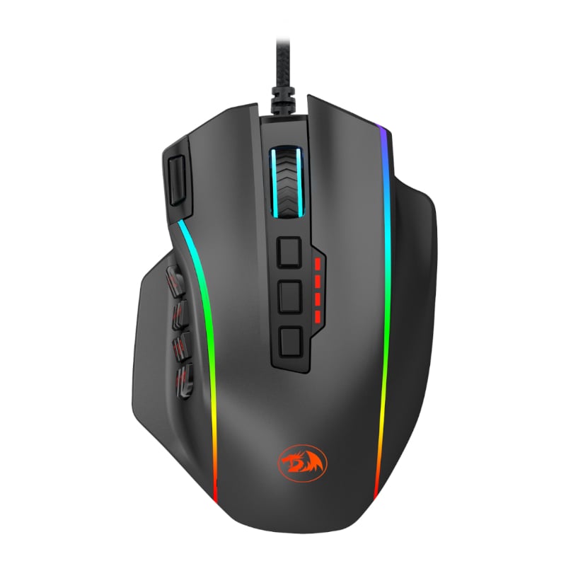 REDRAGON PERDICTION 4 12400DPI RGB MMO Ergo Gaming Mouse – Black Redragon