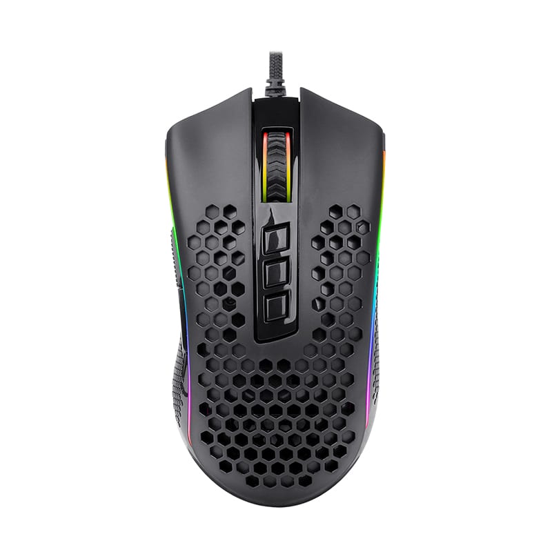 REDRAGON STORM 12400DPI 7 Buttons|Ergonomic Design|P3327 Optical Sensor|Lightweight Body|RGB Backlit gaming Mouse – Black Redragon