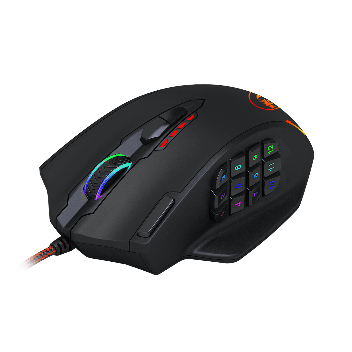 REDRAGON IMPACT 12400DPI MMO Gaming Mouse – Black Redragon