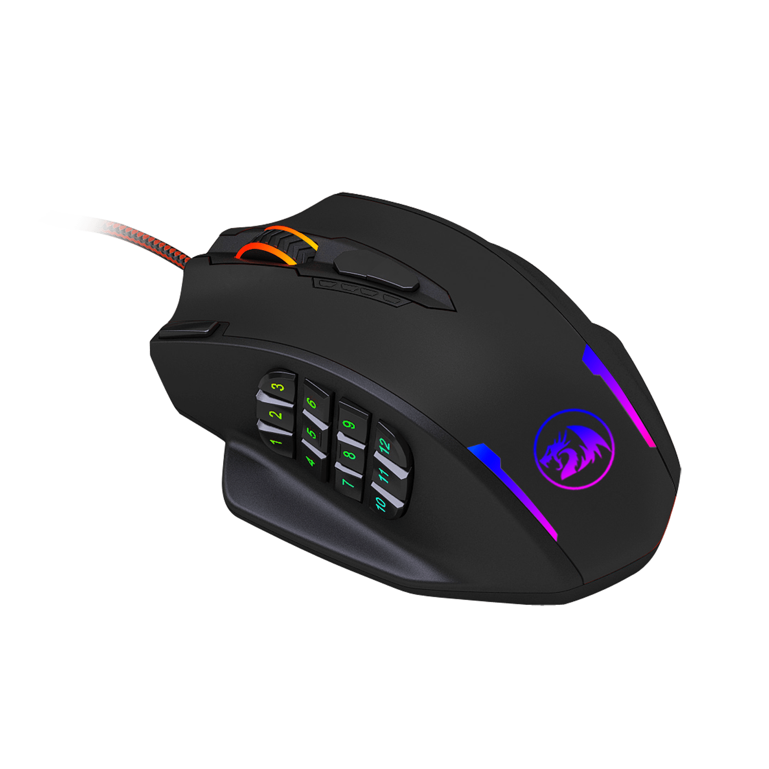 REDRAGON IMPACT 12400DPI MMO Gaming Mouse – Black Redragon