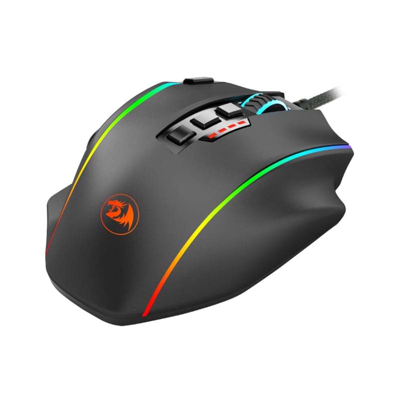 REDRAGON PERDICTION 4 12400DPI RGB MMO Ergo Gaming Mouse – Black Redragon