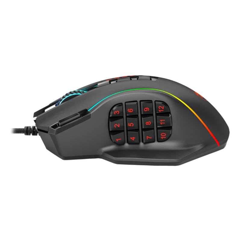 REDRAGON PERDICTION 4 12400DPI RGB MMO Ergo Gaming Mouse – Black Redragon
