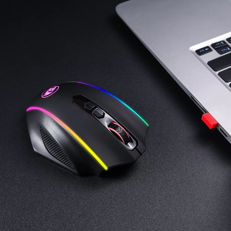 REDRAGON PERDICTION 4 12400DPI RGB MMO Ergo Gaming Mouse – Black Redragon