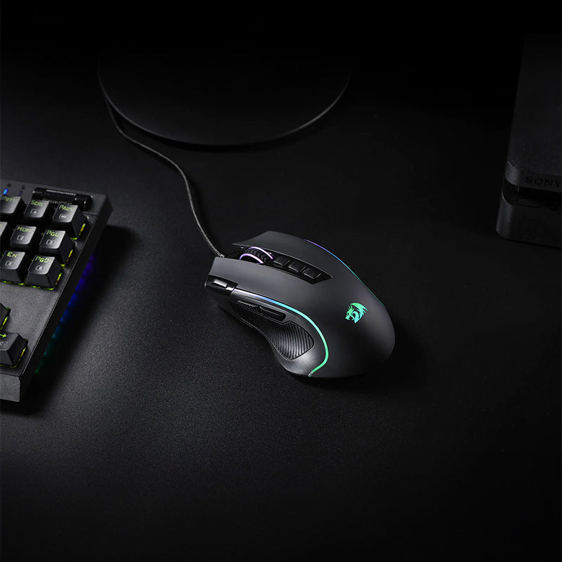 REDRAGON PREDATOR 4000DPI RGB Ergo Gaming Mouse – Black Redragon