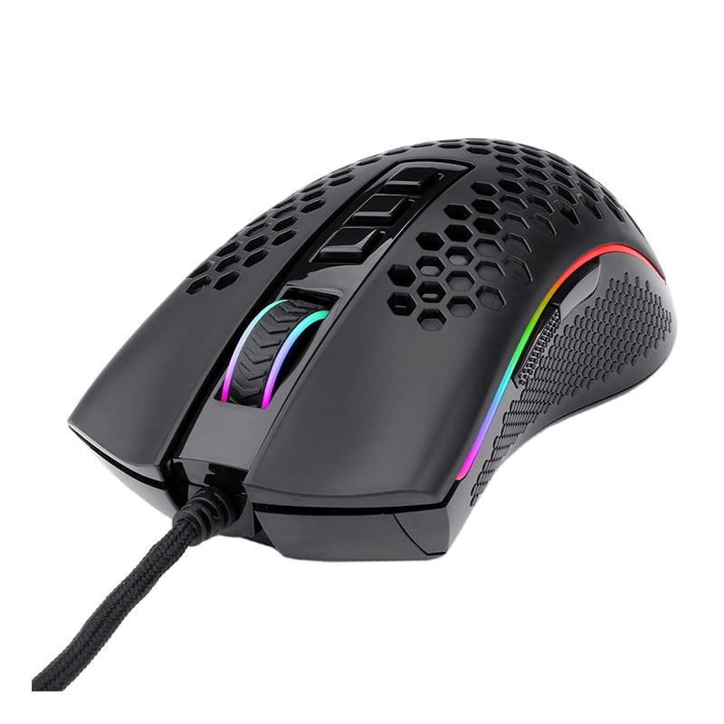 REDRAGON STORM 12400DPI 7 Buttons|Ergonomic Design|P3327 Optical Sensor|Lightweight Body|RGB Backlit gaming Mouse – Black Redragon