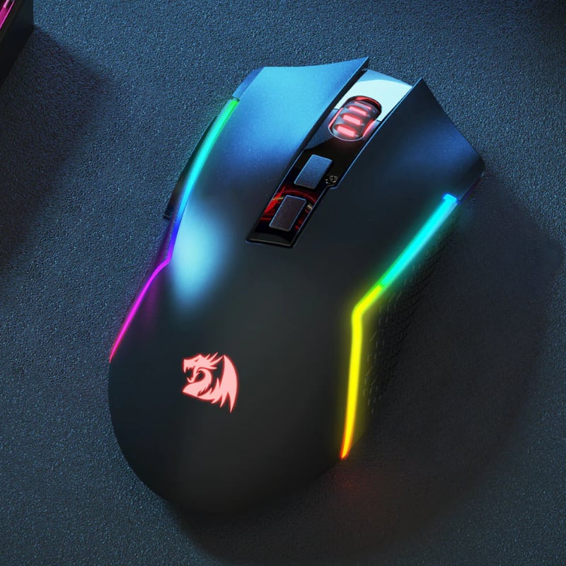 REDRAGON Trident Pro 8000DPI RGB Gaming Mouse – Black Redragon